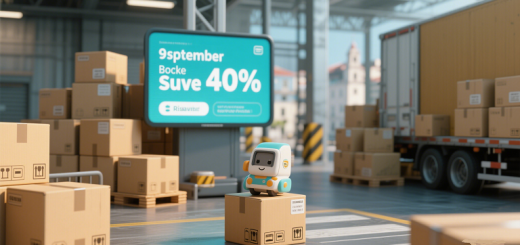 Air freight rates and on-time delivery rates for Lisbon-bound gadgets, showing 40% savings for September bookings vs. October rush.