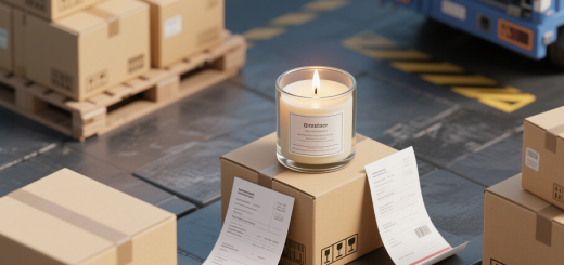 Comparison of per-unit freight costs for express shipping vs. LCL consolidation for Kasia’s candle jars.
