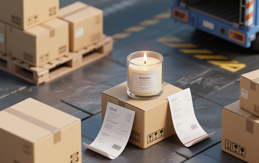 Comparison of per-unit freight costs for express shipping vs. LCL consolidation for Kasia’s candle jars.