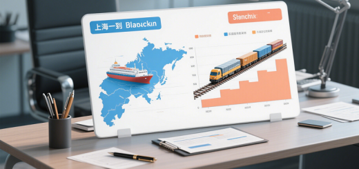 Side-by-side comparison of transit times and costs for sea vs. rail shipping from Shanghai to Prague.