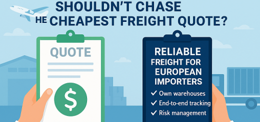A comparison of a cheap logistics quote and a professional freight provider serving European importers.