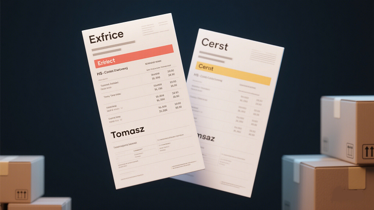 Side-by-side comparison of costs and delays for incorrect vs. correct HS-code classifications in Tomasz’s shipments.