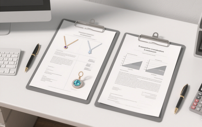 Side-by-side comparison of costs for DDU and DDP shipping for Eszter’s jewelry imports.
