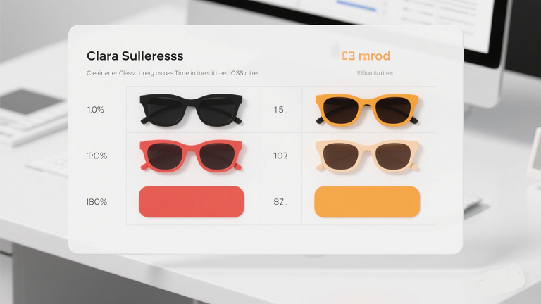 Side-by-side of customs clearance times before and after implementing IOSS for Clara’s sunglasses shipments.