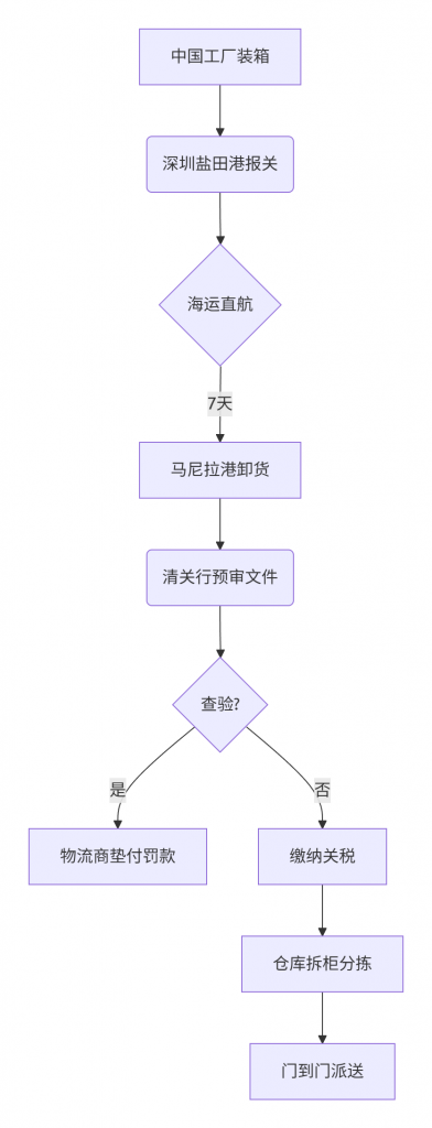 菲律宾小电器空运双清包税流程图(含清关/关税/派送)